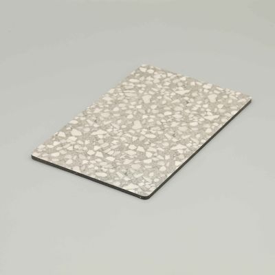 ग्रे संगमरमर एल्यूमीनियम कम्पोजिट पैनल 4ft 8ft एल्यूमीनियम पीवीडी कोटिंग